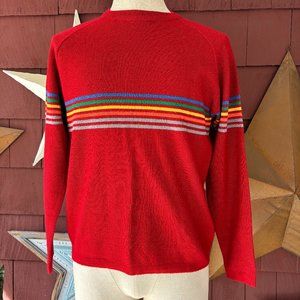 Vtg Mount Cervin Striped Stripes Sweater Wool Blend Size XL SEE DETAILS BELOW